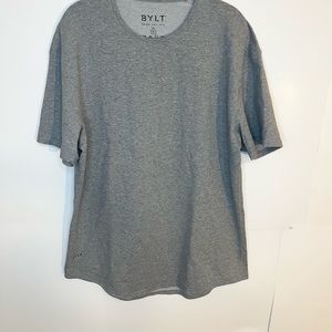 Mens gray XL BYLT‎ Drop cut shirt.